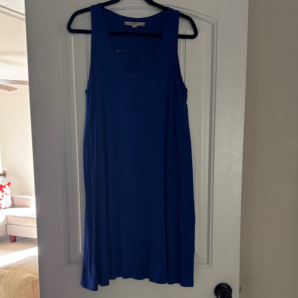 LOFT Blue Sleeveless Dress